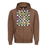 Chestnut mardi gras Zipper Hoodie - MaliasSmallBusiness