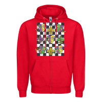 Red mardi gras Zipper Hoodie - MaliasSmallBusiness