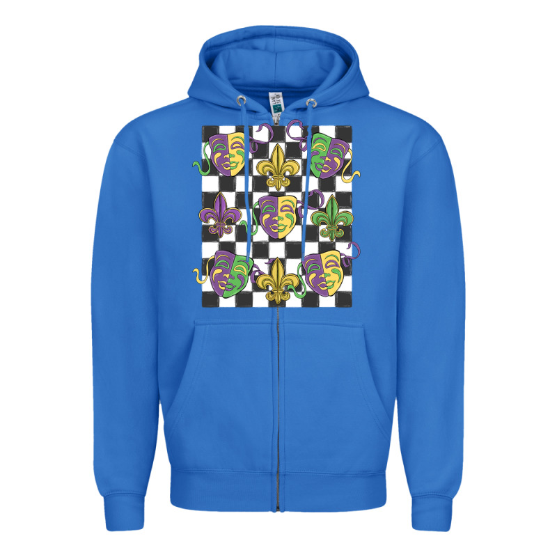 Mardi Gras Zipper Hoodie by MaliasSmallBusiness | Teevron
