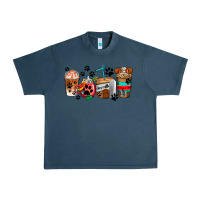 Midnight Navy dogs coffee cups Urban Heavy Tee - AdoDesignShop