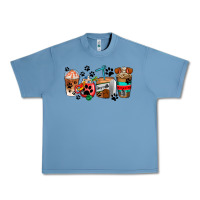 Pebble Blue dogs coffee cups Urban Heavy Tee - AdoDesignShop