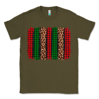 Army Green christmas glitter leopard brushstroke Classic Tee - AdoDesignShop
