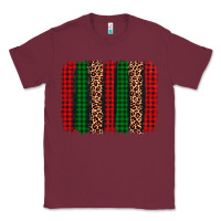Burgundy christmas glitter leopard brushstroke Classic Tee - AdoDesignShop