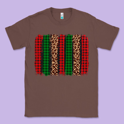 Christmas Glitter Leopard Brushstroke Classic Tee Designed By Adodesignshop
