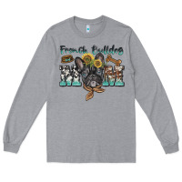 Heather Grey french bulldog mom Long Sleeve Tee - BarkalooDesign