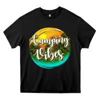 Black camping vibes Heavy Core Tee - texasbilliewilder