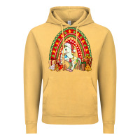 Vintage Mustard Christmas Unicorn Rainbow Vintage Hoodie - FaDigitalArtStudio