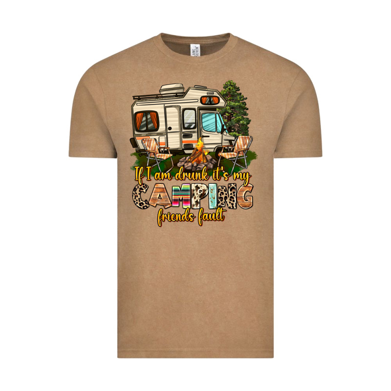 If I Am Drunk Its My Camping Friends Fault Vintage Tee by AdoDesignShop | Teevron