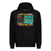 Black gobble gobble gobble Premium Hoodie - RanaPortraitStore