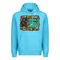 Ocean Blue gobble gobble gobble Premium Hoodie - RanaPortraitStore