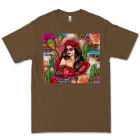 Cacao mexico girl serape Premium Tee - Zillion Design Studio