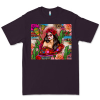 Plum mexico girl serape Premium Tee - Zillion Design Studio