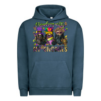 Pigment Midnight Navy parading with my gnomies Urban Hoodie - CowGirlArtShop