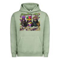 Pigment Oil Green parading with my gnomies Urban Hoodie - CowGirlArtShop