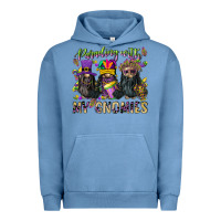 Pigment Pebble Blue parading with my gnomies Urban Hoodie - CowGirlArtShop
