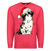 Cardinal christmas shih tzu dog Premium Sweatshirt - LillyAllenDesigns