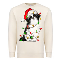Sandshell christmas shih tzu dog Premium Sweatshirt - LillyAllenDesigns