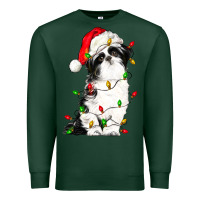Sports Green christmas shih tzu dog Premium Sweatshirt - LillyAllenDesigns