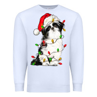 White christmas shih tzu dog Premium Sweatshirt - LillyAllenDesigns