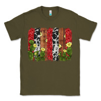 Army Green cactus cowhide  brushstroke Classic Tee - AdoDesignShop