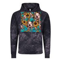 Cloud Black cute pig with patches seamless pattern Vintage Hoodie - HRA Design Shop