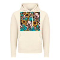 Vintage Artic cute pig with patches seamless pattern Vintage Hoodie - HRA Design Shop