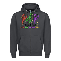 Smoke i'm just here for the crawfish Zipper Hoodie - MaliasSmallBusiness