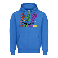 True Royal i'm just here for the crawfish Zipper Hoodie - MaliasSmallBusiness