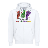 White i'm just here for the crawfish Zipper Hoodie - MaliasSmallBusiness