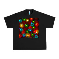 Black christmas lights seamless pattern Urban Heavy Tee - BundleAndBundleShop