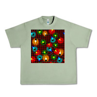 Oil Green christmas lights seamless pattern Urban Heavy Tee - BundleAndBundleShop
