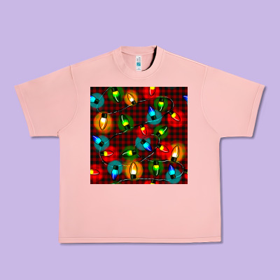 Christmas Lights Seamless Pattern Urban Heavy Tee Designed By Bundleandbundleshop