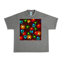 Tornado christmas lights seamless pattern Urban Heavy Tee - BundleAndBundleShop
