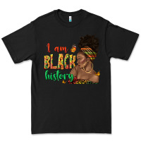 Black i am black history afro black woman juneteenth Premium Tee - texasbilliewilder