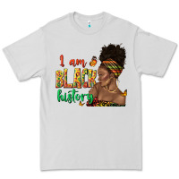 Dove Grey i am black history afro black woman juneteenth Premium Tee - texasbilliewilder