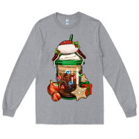 Heather Grey Christmas vacation trapper hat coffee cup Long Sleeve Tee - Jasminsmagicworld