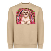 Shih Tzu Floral Rainbow Heavyweight Sweatshirt | Teevron