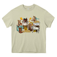 Mossy coffee cups horses Heavy Core Tee - texasbilliewilder