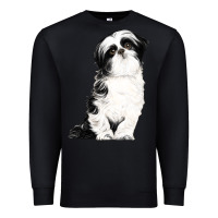 Black shih tzu dog Premium Sweatshirt - LillyAllenDesigns