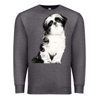 Charcoal Heather shih tzu dog Premium Sweatshirt - LillyAllenDesigns