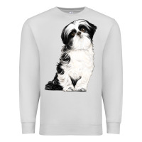 Dove Grey shih tzu dog Premium Sweatshirt - LillyAllenDesigns