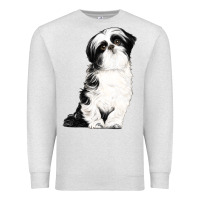 Oatmeal Heather shih tzu dog Premium Sweatshirt - LillyAllenDesigns