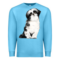 Ocean Blue shih tzu dog Premium Sweatshirt - LillyAllenDesigns