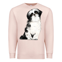 Pale Pink shih tzu dog Premium Sweatshirt - LillyAllenDesigns