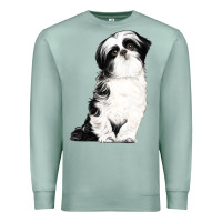 Seafoam shih tzu dog Premium Sweatshirt - LillyAllenDesigns