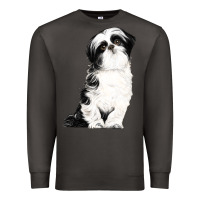 Smoke shih tzu dog Premium Sweatshirt - LillyAllenDesigns