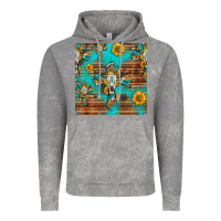 Cloud Rock bull skull cross seamless pattern Vintage Hoodie - HRA Design Shop