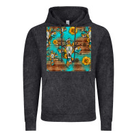 Vintage Black bull skull cross seamless pattern Vintage Hoodie - HRA Design Shop