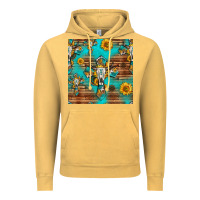 Vintage Mustard bull skull cross seamless pattern Vintage Hoodie - HRA Design Shop