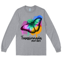 Heather Grey transformada por dios Long Sleeve Tee - JahusDesignShop